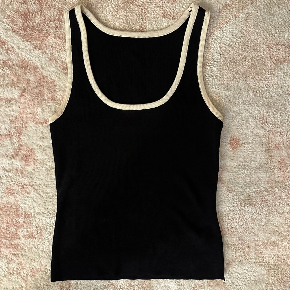 Black and Cream stripe Tank Top